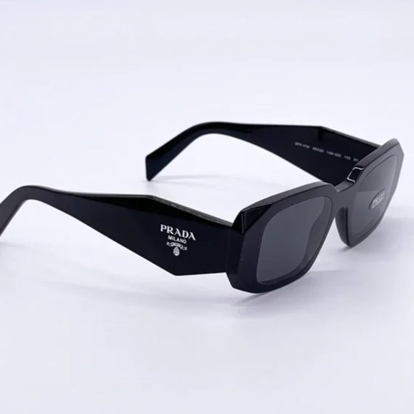 NEW PRADA BLACK SUNGLASSES UNISEX NEW COLLECTION - Picture 4 of 9